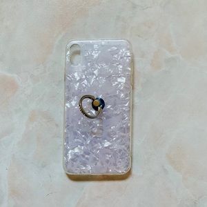 Soft Xs Max case w finger ring and rhinestones